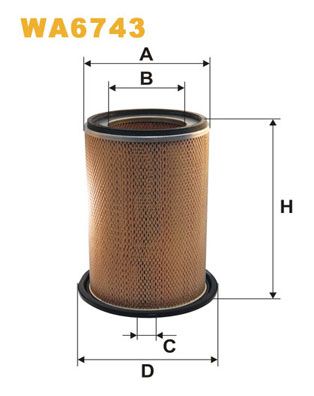 WIX FILTERS oro filtras WA6743